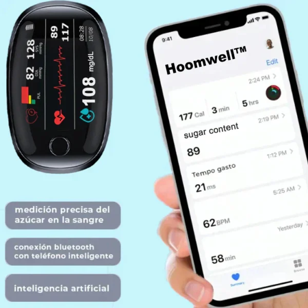 HOOMWELL™ Advanced Non-Invasive Glucose Monitor – 99.9% Accuracy | TGA Approved + Free Gift Inside