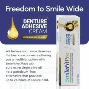 SmileFitPro™ Olive Oil Denture Adhesive Cream