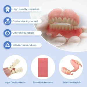 🔥Limited Time 50% OFF： 2nd ltem 60% Off🔥HazyGalaxy® Medical Full Denture with Strong Suction ✅ Made and Shipped from the USA🍀